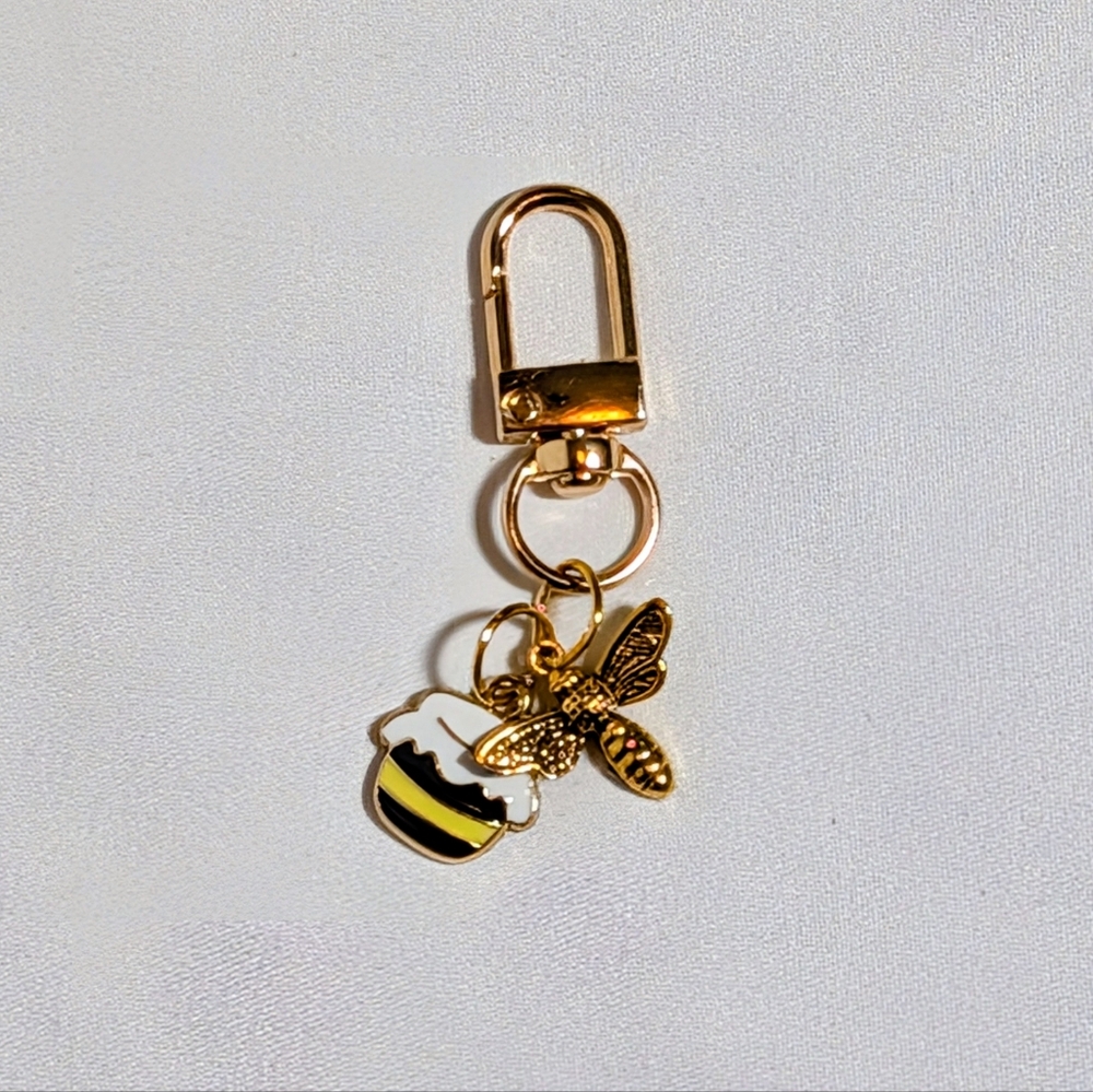 JoJo Styles Mini Bee & Honey Bag Charm / Keychain
